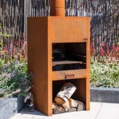 Gartenkamin FORNO STIG | Cortenstahl -Heizungsanlagen Geschaft Gartenkamin FORNO STIG Cortenstahl BGS1150 3 119788
