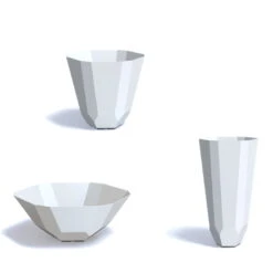 Pflanzkübel ADEZZ FACET Eckig | Aus Aluminium