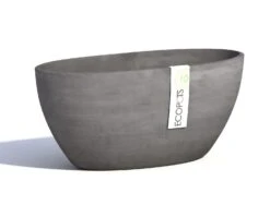Blumentopf ECOPOTS Sofia Aus Kunststoff | 30 X 13 X 13,5 Cm | Grau