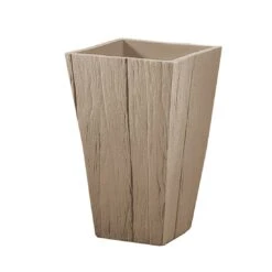 Blumentopf SENDEO Wood Aus Kunststoff -Heizungsanlagen Geschaft blumentopf wood 55x35x35 sand 5 24677