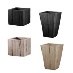 Blumentopf SENDEO Wood Aus Kunststoff