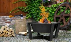 Feuerschale CookKing Brasil Aus Stahl | Eckig | Extra Tief | 70 X 70 Cm -Heizungsanlagen Geschaft feuerschale cookking brasil schwarz milieu 1 5 51461