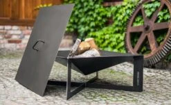 Feuerschalen-Deckel CookKing Aus Stahl | Eckig | Mit 1 Griff -Heizungsanlagen Geschaft feuerschalen deckel cookking eckig milieu 3 51654