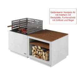 Holzfach Nordpeis Für Gartenkamin Air 4 Holzfach Nordpeis Für Gartenkamin Air -Heizungsanlagen Geschaft gartenkamin nordpeis air mit holzfach deckplatte funkenschutz mit grillrost regal mit text 3 83075