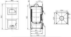 Kachelofeneinsatz Ortrand 4020.6 1 -Heizungsanlagen Geschaft kachelofeneinsatz ortrand 40206 1 abmessungenjpg 4 141717