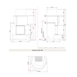 Kaminbausatz Camina S5 Front | Gebogene Scheibe -Heizungsanlagen Geschaft kaminbausatz camina s5 front abmessungen 3 45086