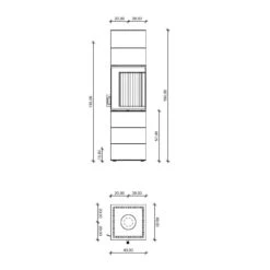 Kaminbausatz Neocube S20 Black & White | Eckkamin -Heizungsanlagen Geschaft kaminbausatz neocube s20 black and white abmessungenjpg 3 146590