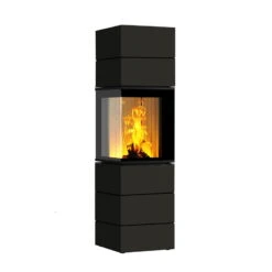 Kaminbausatz Neocube S20 Black & White | Eckkamin