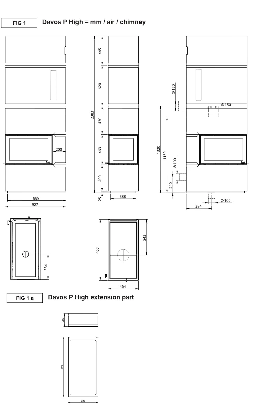 Kaminbausatz Nordpeis Davos P High | 3-Seitenkamin Kaminbausatz Nordpeis Davos P High | 3-Seitenkamin -Heizungsanlagen Geschaft kaminbausatz nordpeis davos p high abmessungen 2 46547