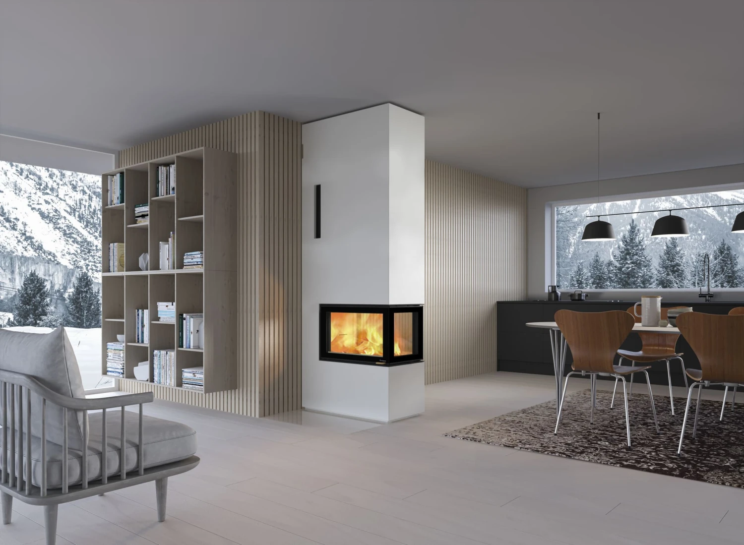 Kaminbausatz Nordpeis Davos P High | 3-Seitenkamin Kaminbausatz Nordpeis Davos P High | 3-Seitenkamin -Heizungsanlagen Geschaft kaminbausatz nordpeis davos p high milieu 4 46561