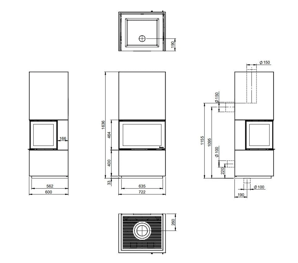 Kaminbausatz Nordpeis Davos U | 3-Seiten-Kamin Kaminbausatz Nordpeis Davos U | 3-Seiten-Kamin -Heizungsanlagen Geschaft kaminbausatz nordpeis davos u abmessungen 2 45310