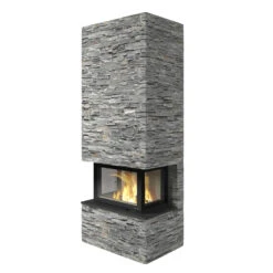 Kaminbausatz Nordpeis Davos U High Stone | 3-Seiten-Kamin