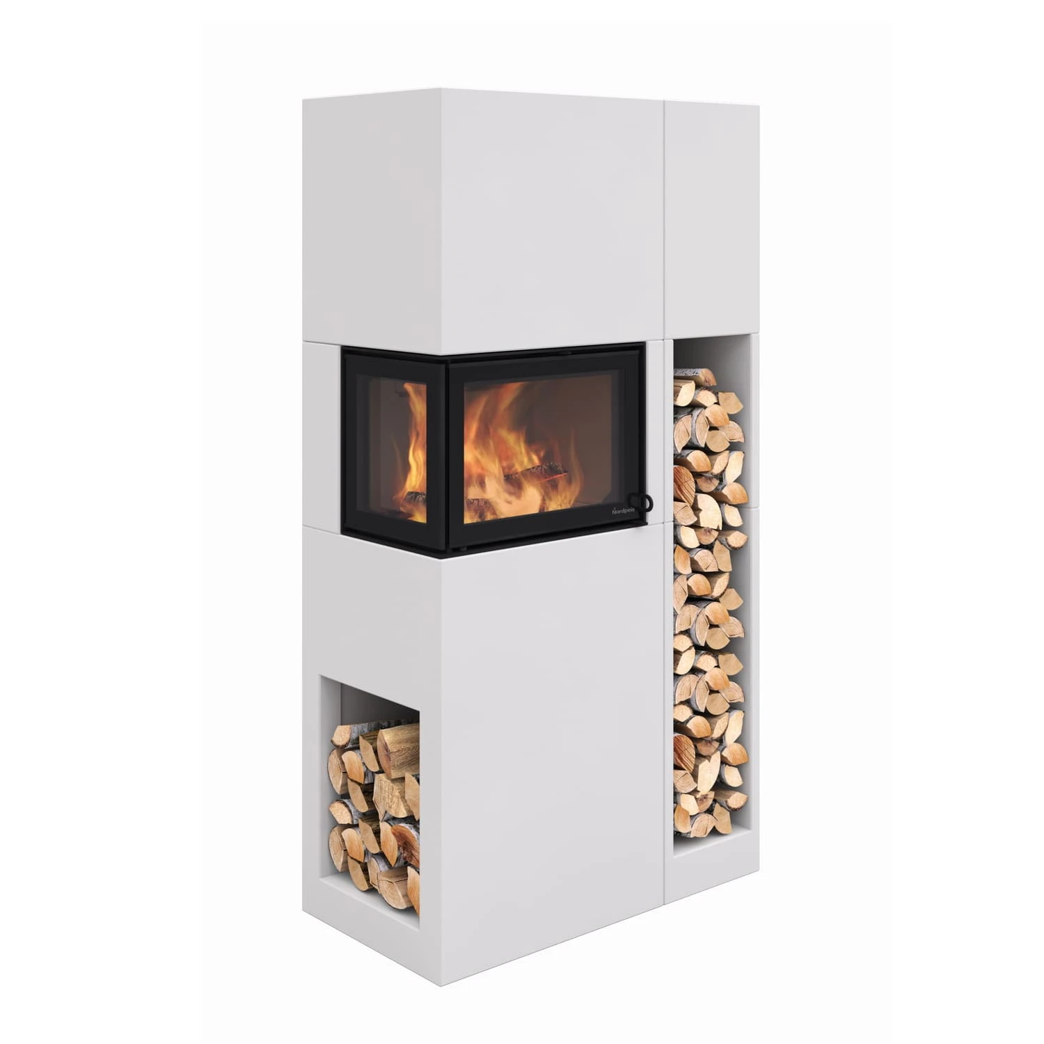 Kaminbausatz Nordpeis Pisa | Eckkamin Kaminbausatz Nordpeis Pisa | Eckkamin -Heizungsanlagen Geschaft kaminbausatz nordpeis pisa links holzregal 2 23268