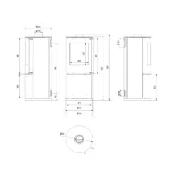 Kaminofen Kratki KOZA PICARD | Tür Selbstschließend -Heizungsanlagen Geschaft kaminofen kratki koza picard abmessungenjpg 4 141668