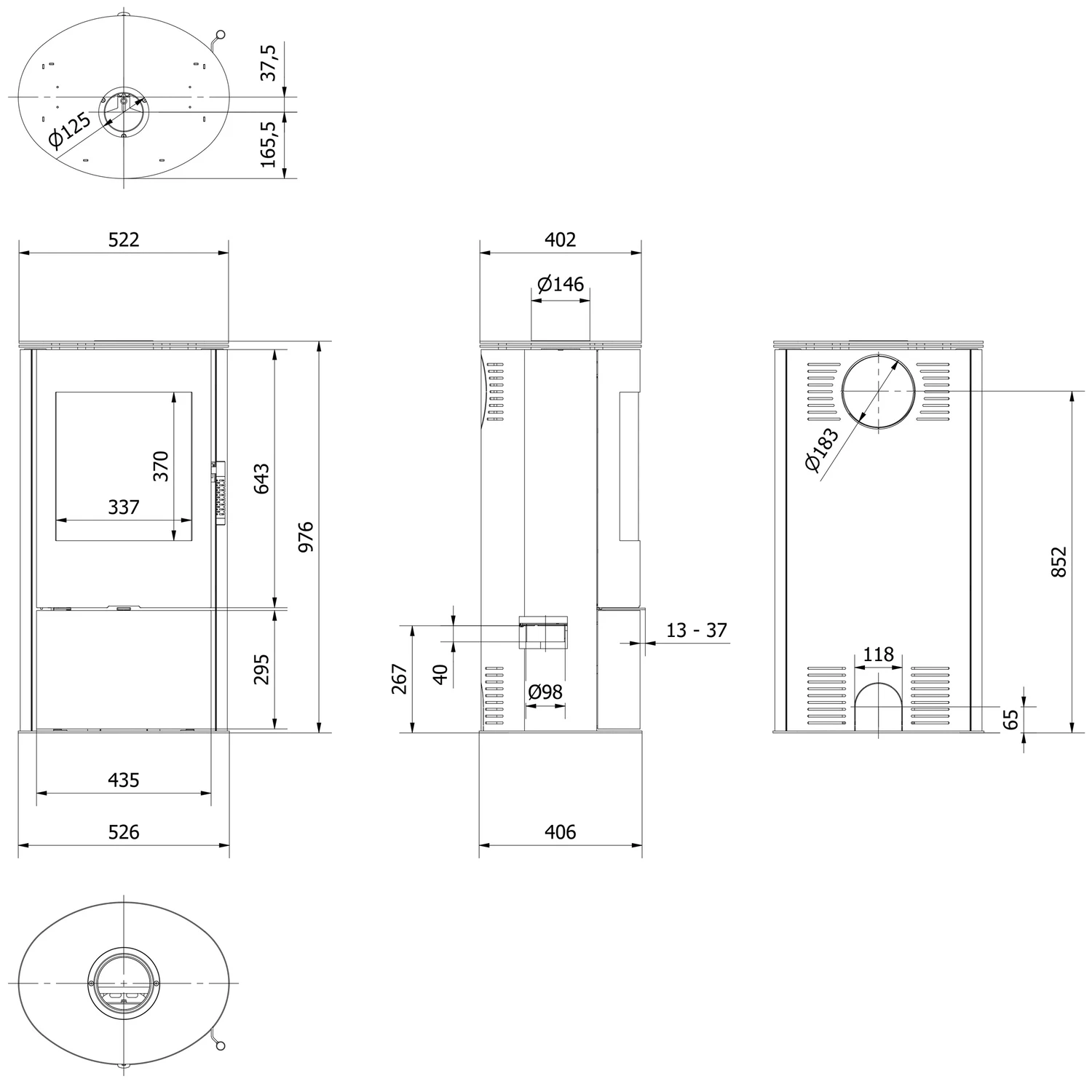 Kaminofen kratki KOZA AB ROLLO Kaminofen Kratki KOZA AB ROLLO -Heizungsanlagen Geschaft kaminofen kratki rollo abmessungenjpg 5 141055