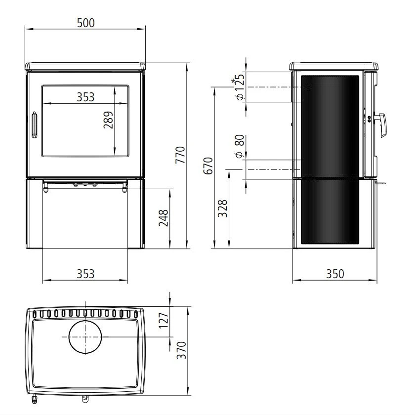 Kaminofen LEDA ALLEGRA small mit Holzfach Kaminofen LEDA ALLEGRA Small Mit Holzfach -Heizungsanlagen Geschaft kaminofen leda allegra small mit holzfach abmessungenjpg 2 145772