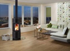 Kaminofen LEDA COLONA Lite 8 Kaminofen LEDA COLONA Lite -Heizungsanlagen Geschaft kaminofen leda colona lite 2 ringe tuer rund schwarz milieu 7 87122