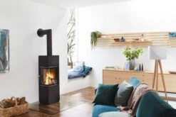 Kaminofen LEDA CORNA ES -Heizungsanlagen Geschaft kaminofen leda corna es links schwarz milieu 5 45433