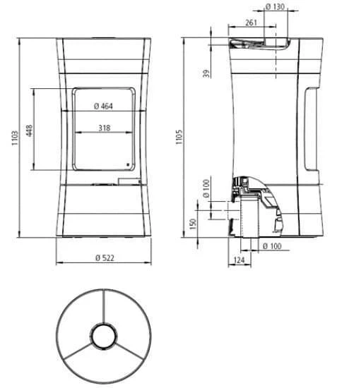 Kaminofen LEDA VISPA Kaminofen LEDA VISPA -Heizungsanlagen Geschaft kaminofen leda vispa abmessungenjpg 2 4141