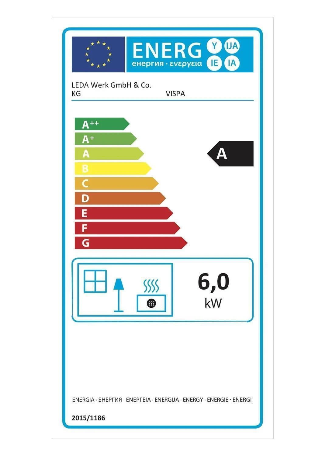 Kaminofen LEDA VISPA Kaminofen LEDA VISPA -Heizungsanlagen Geschaft kaminofen leda vispa energielabeljpg 3 7007