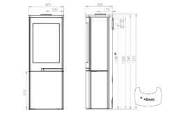 Kaminofen Nordpeis Duo 5 -Heizungsanlagen Geschaft kaminofen nordpeis duo 5 abmessungen 4 87005