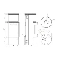 Kaminofen ORANIER Corso W+ 2.0 -Heizungsanlagen Geschaft kaminofen oranier corso w 20 abmessungen 4 105248