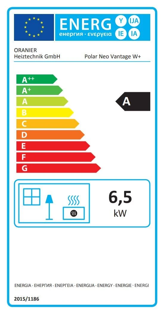 Kaminofen ORANIER Polar Neo Vantage W+ Kaminofen ORANIER Polar Neo Vantage W+ -Heizungsanlagen Geschaft kaminofen oranier polar neo vantage w energielabel 5 101712