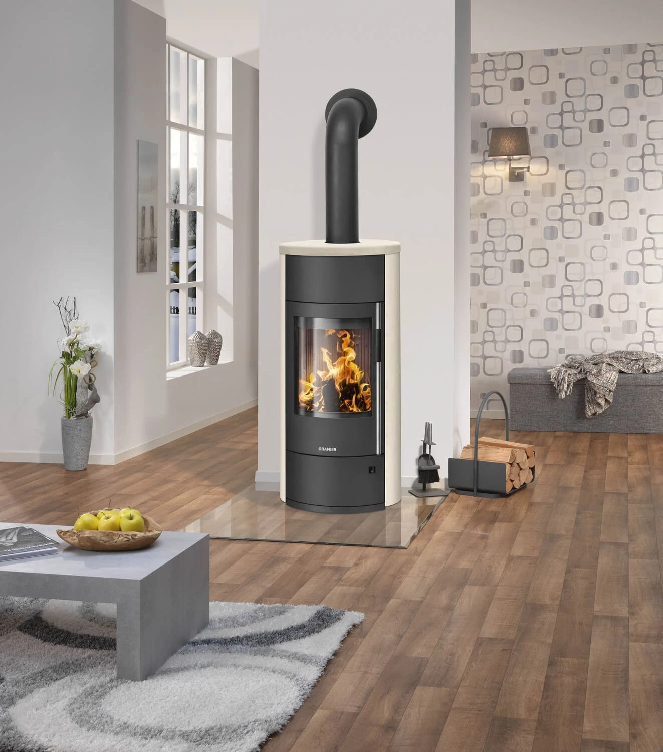 Kaminofen ORANIER Polar Neo Vantage W+ Kaminofen ORANIER Polar Neo Vantage W+ -Heizungsanlagen Geschaft kaminofen oranier polar neo vantage w schwarz kalkstein milieu 7 101739