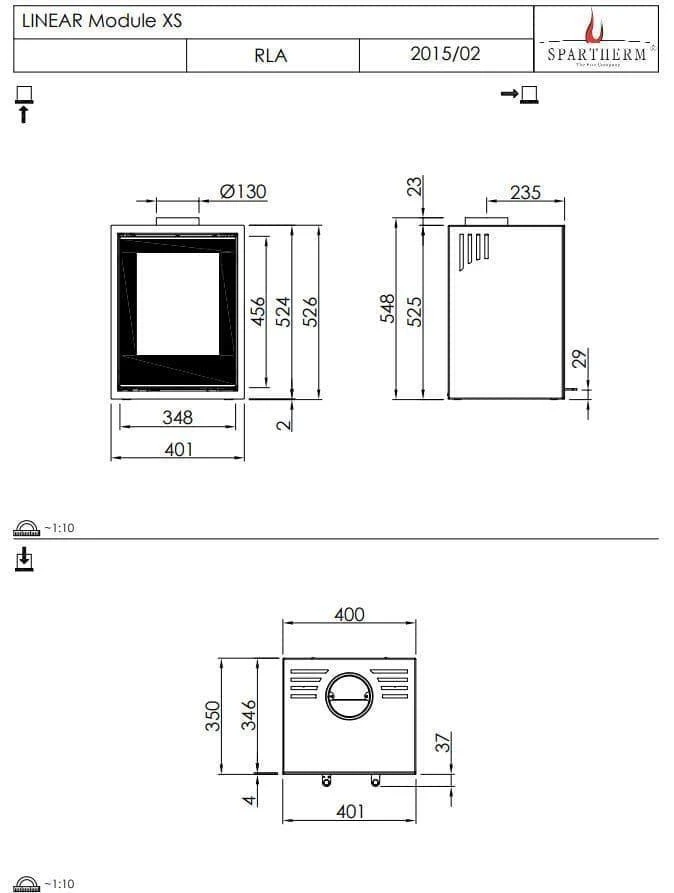 Kaminofen Spartherm LINEAR Module XS Kaminofen Spartherm LINEAR Module XS -Heizungsanlagen Geschaft kaminofen spartherm linear module xs abmessungen1jpg 3 3887