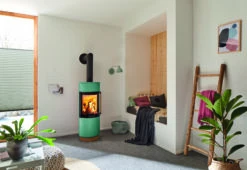 Kaminofen Spartherm Passo XS Style -Heizungsanlagen Geschaft kaminofen spartherm passo xs style tuerkis milieu 7 61420