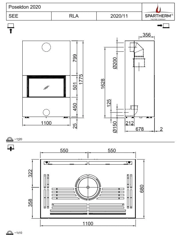 Kaminofen Spartherm SEE Poseidon Kaminofen Spartherm SEE Poseidon -Heizungsanlagen Geschaft kaminofen spartherm see poseidon abmessungen 5 91919