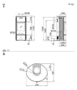 Kaminofen Spartherm Senso L Klassik | Kalkstein Porto Blanco -Heizungsanlagen Geschaft kaminofen spartherm senso l klassik abmessungen neu 3 4691