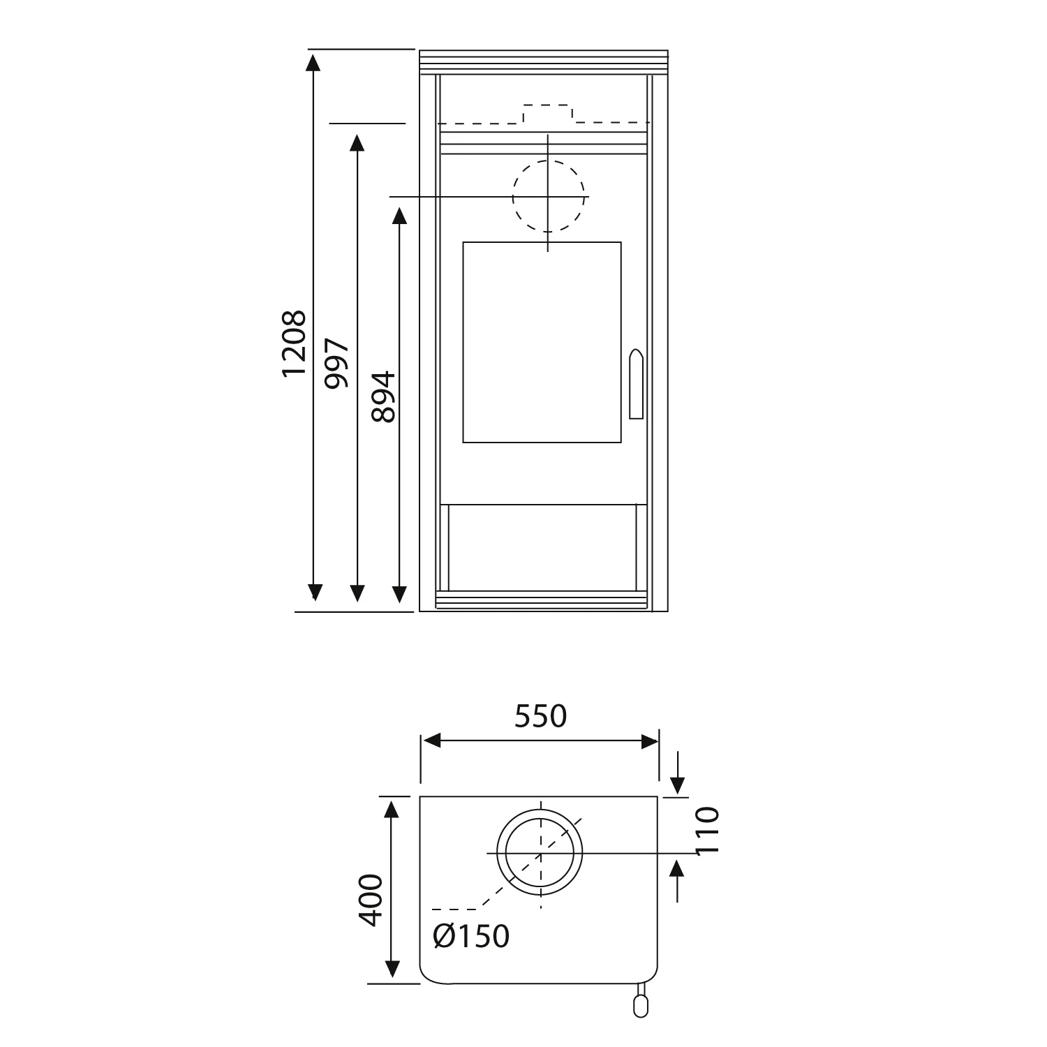 Kaminofen WAMSLER Orpheus mit Warmhaltefach Kaminofen WAMSLER Orpheus Mit Warmhaltefach -Heizungsanlagen Geschaft kaminofen wamsler orpheus mit warmhaltefach abmessungenjpg 3 130898