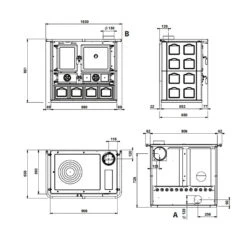 Küchenofen LA NORDICA Rosa 5.0 Maiolica 5 Küchenofen LA NORDICA Rosa 5.0 Maiolica -Heizungsanlagen Geschaft kuechenofen lanordica rosa maiolica abmessungen 4 25847