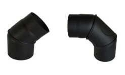 Ofenrohr Ø 120 Mm | Schwarz | Rohrbogen | Verstellbar