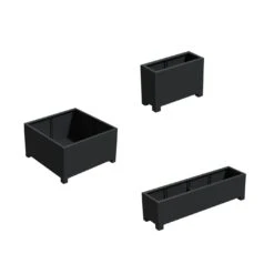 Pflanzkübel ADEZZ CARREZ Mit Füßen | Eckig | Aus Aluminium