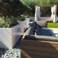 Pflanzkübel ADEZZ CARREZ Rechteckig | Aus Aluminium -Heizungsanlagen Geschaft pflanzkuebel adezz florida rechteckig weiss milieu 3 7 64868