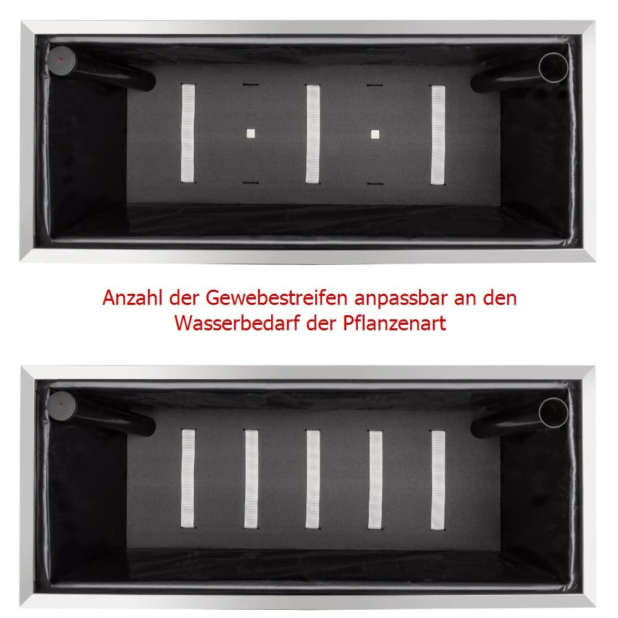 Pflanzkübel Rattan-Art Green Spa | eckig | aus Polyrattan | Mit Bewässerungssystem Pflanzkübel Rattan-Art Green Spa | Eckig | Aus Polyrattan | Mit Bewässerungssystem -Heizungsanlagen Geschaft pflanzkuebel rattan art mit bewaesserung 125x39x43 detailjpg 7 133617